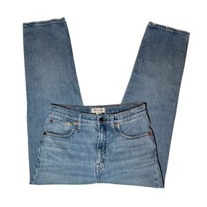 Madewell Classic Straight Jean Womens 28 Medium Wash High Rise Blue Denim